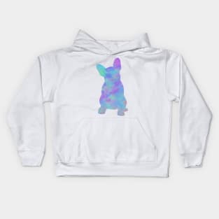 Rainbow Pastel French Bulldog Sitting Kids Hoodie